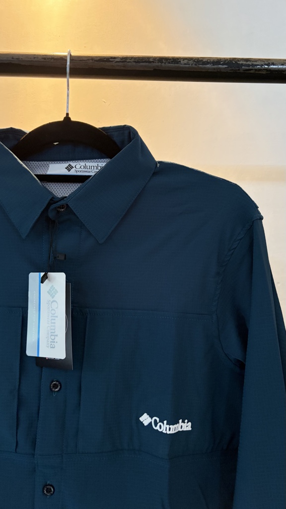 Camisa Columbia-Azul marino (manga larga)