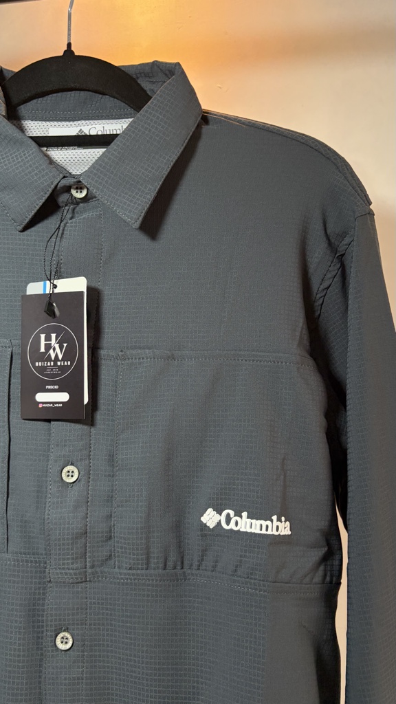 Camisa Columbia-Gris (manga larga)