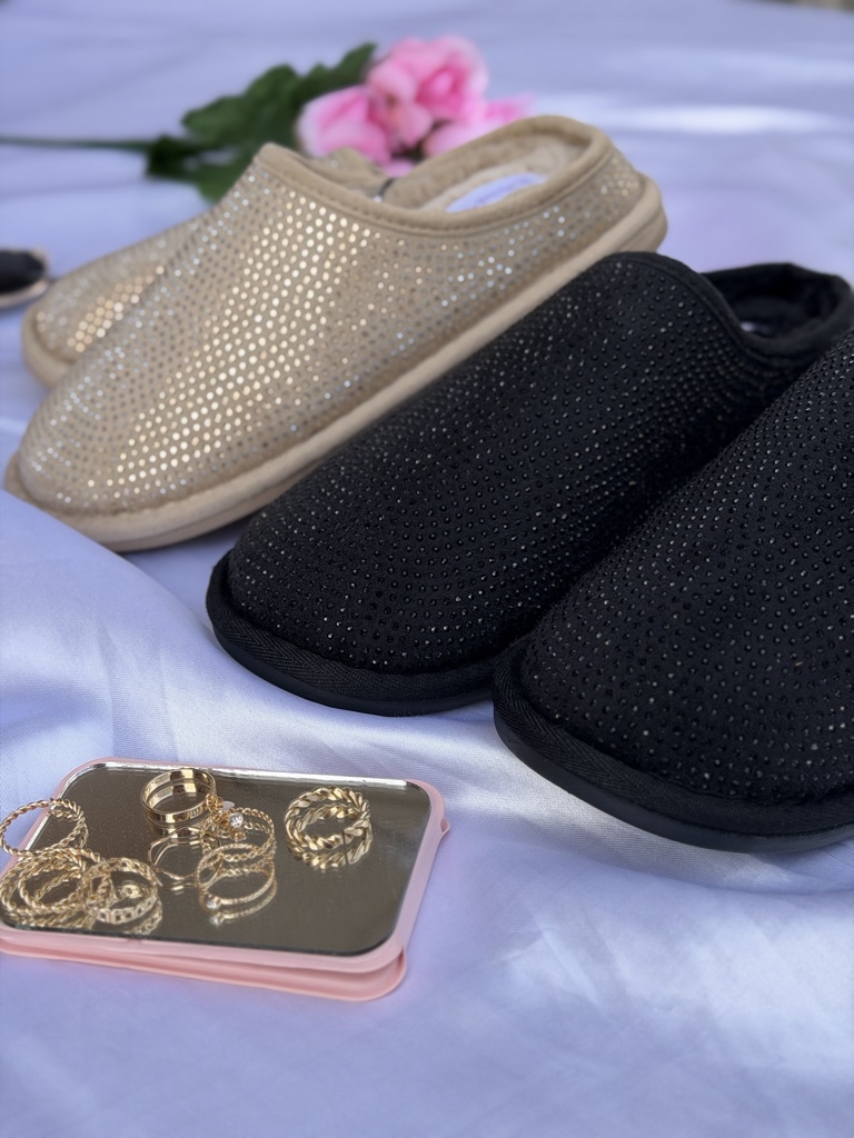 Pantufla de brillos