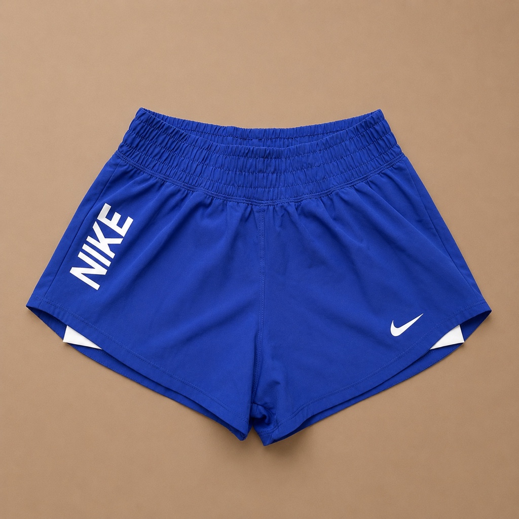 Pantaloneta Nike logo azul