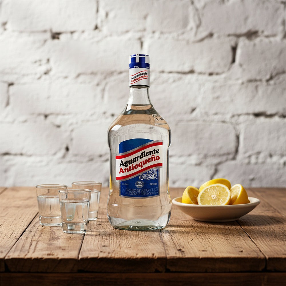 Botella de antioqueño azul