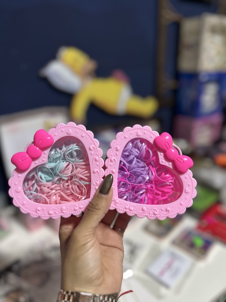 Set corazones rosa/ gomitas