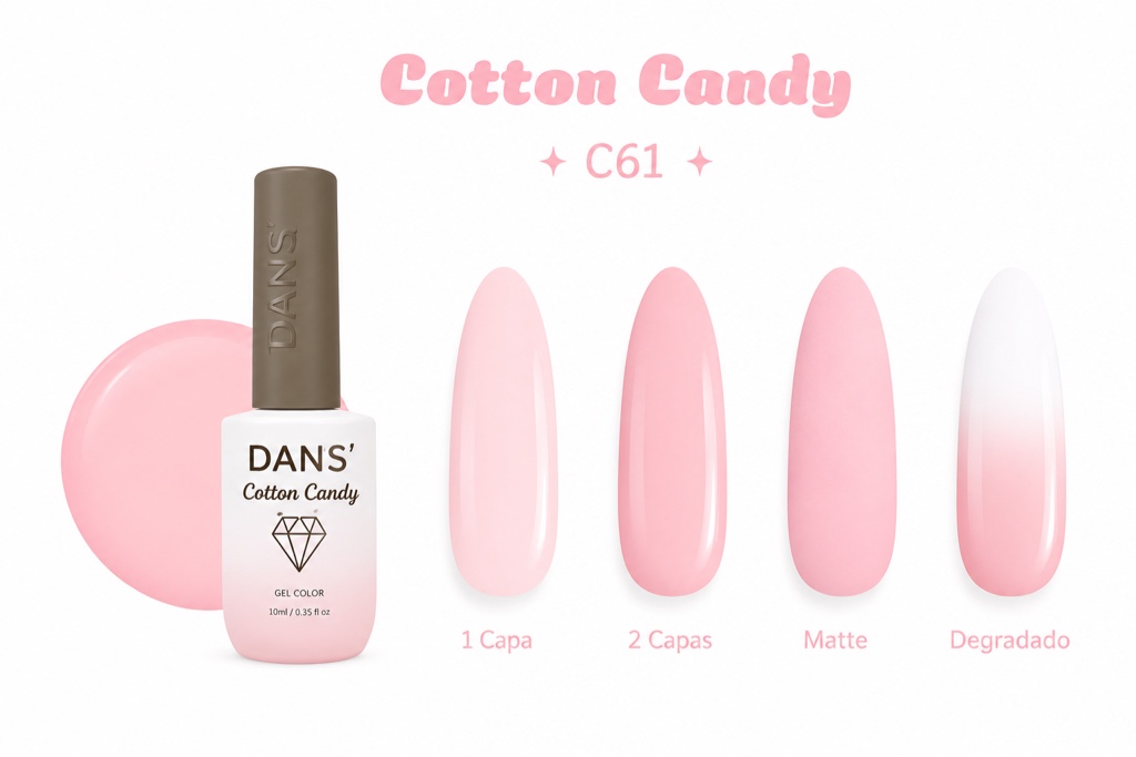 DANS Cotton Candy esmalte gel