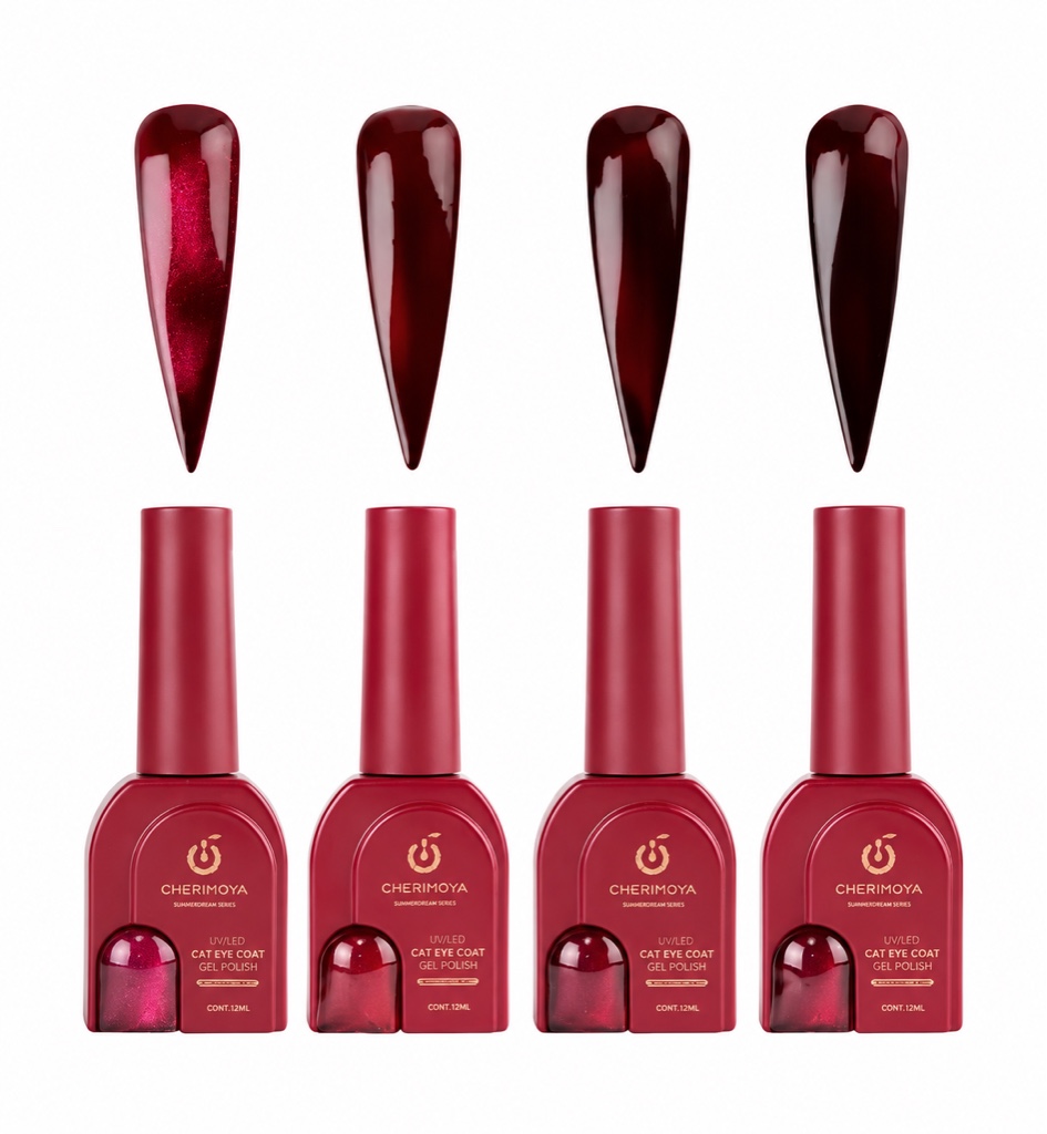 Esmalte ojo de gato cherimoya Burgundy Red