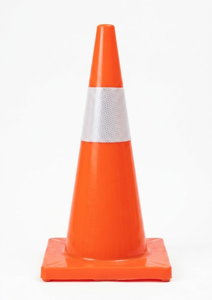Cono de seguridad naranja reflectivo pequeño