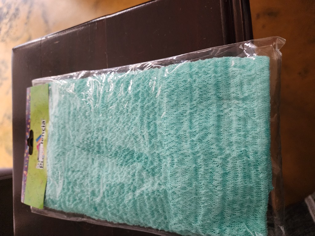 Paño exfoliante verde