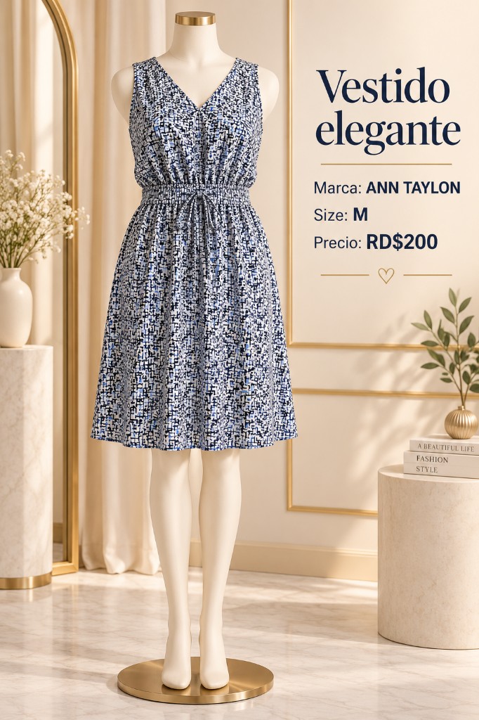 Vestido Ann taylon azul