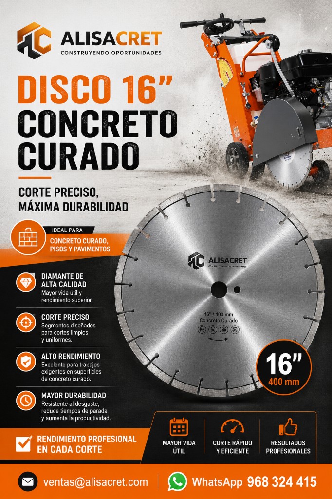 Disco 16" concreto curado