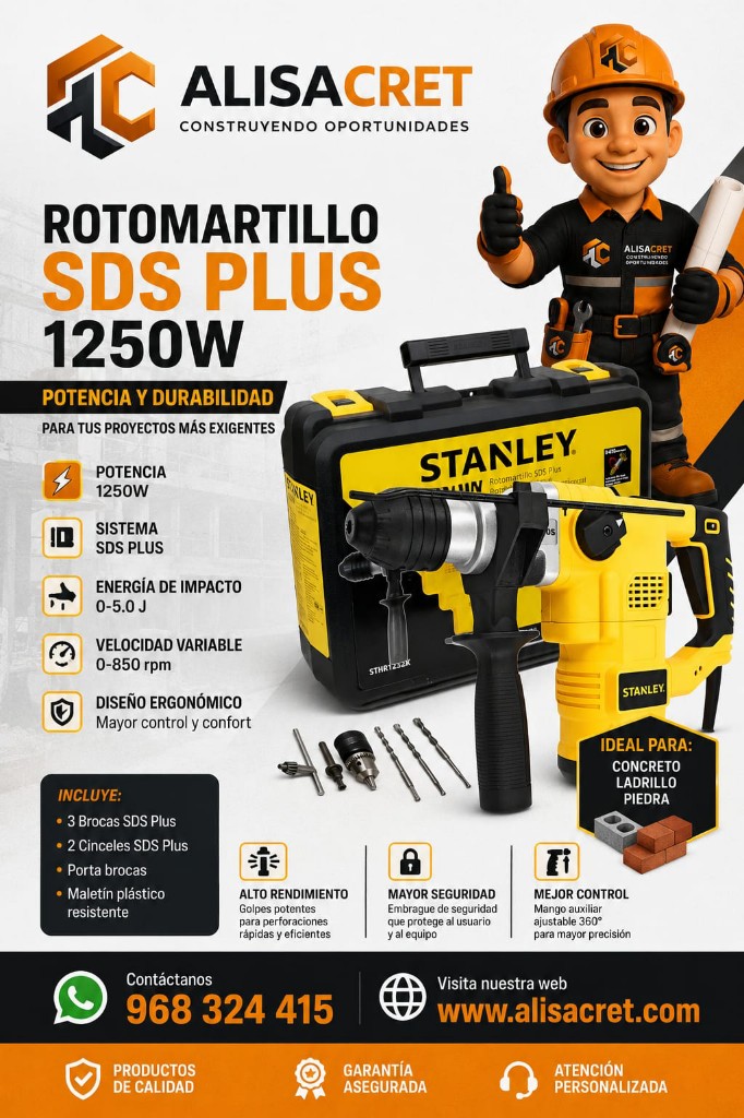 Stanley Rotomartillo SDS Plus 1250W