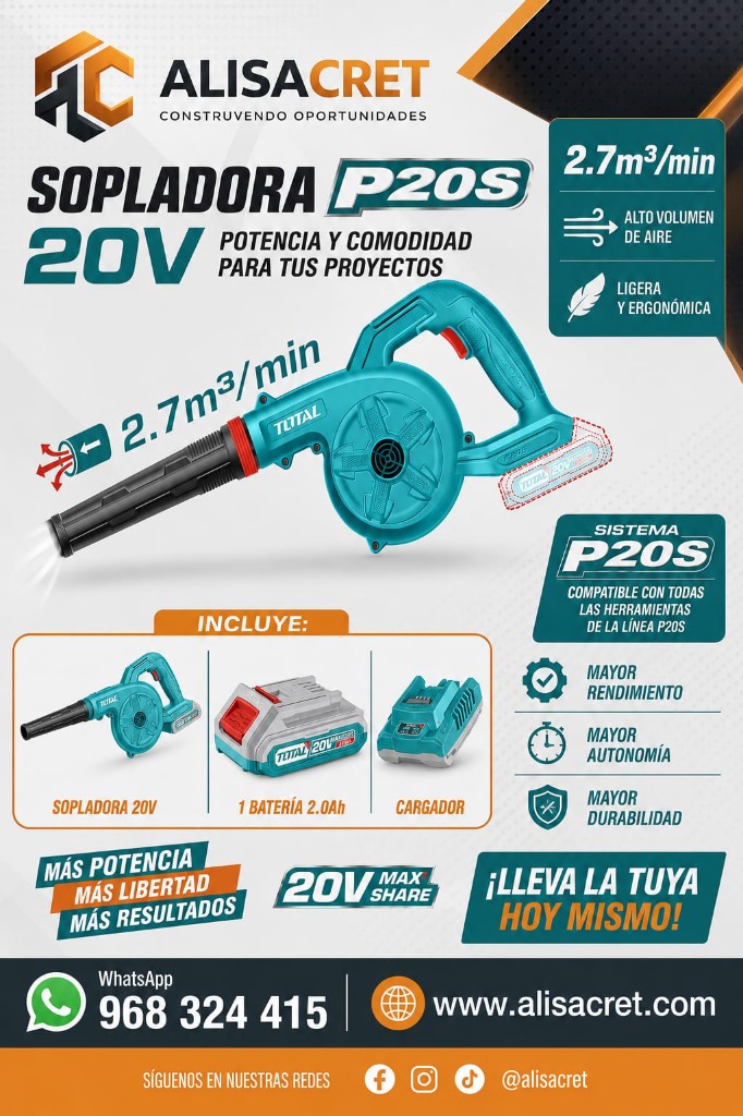 Total sopladora 20V P20S
