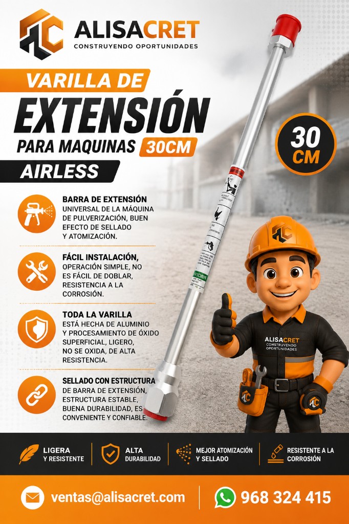VARILLA EXTENSIÓN  AIRLESS 30cm