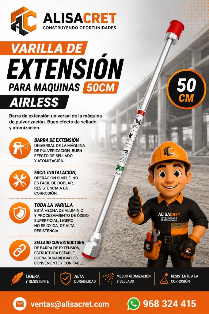 VARILLA EXTENCION  50cm _ AIRLESS