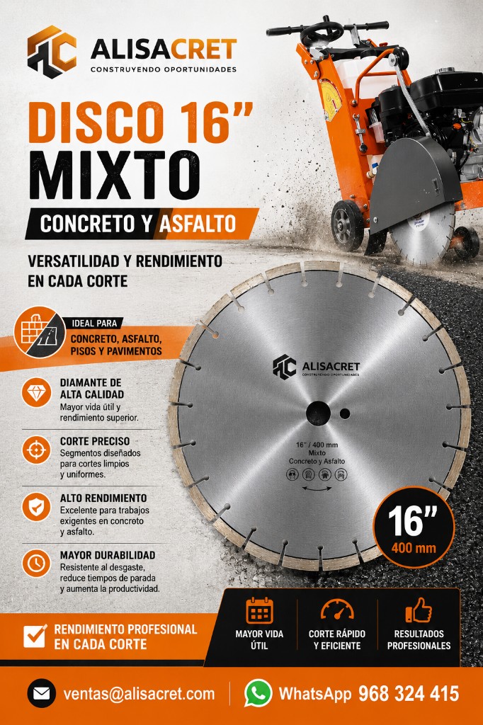 DISCO CORTE  16" mixto