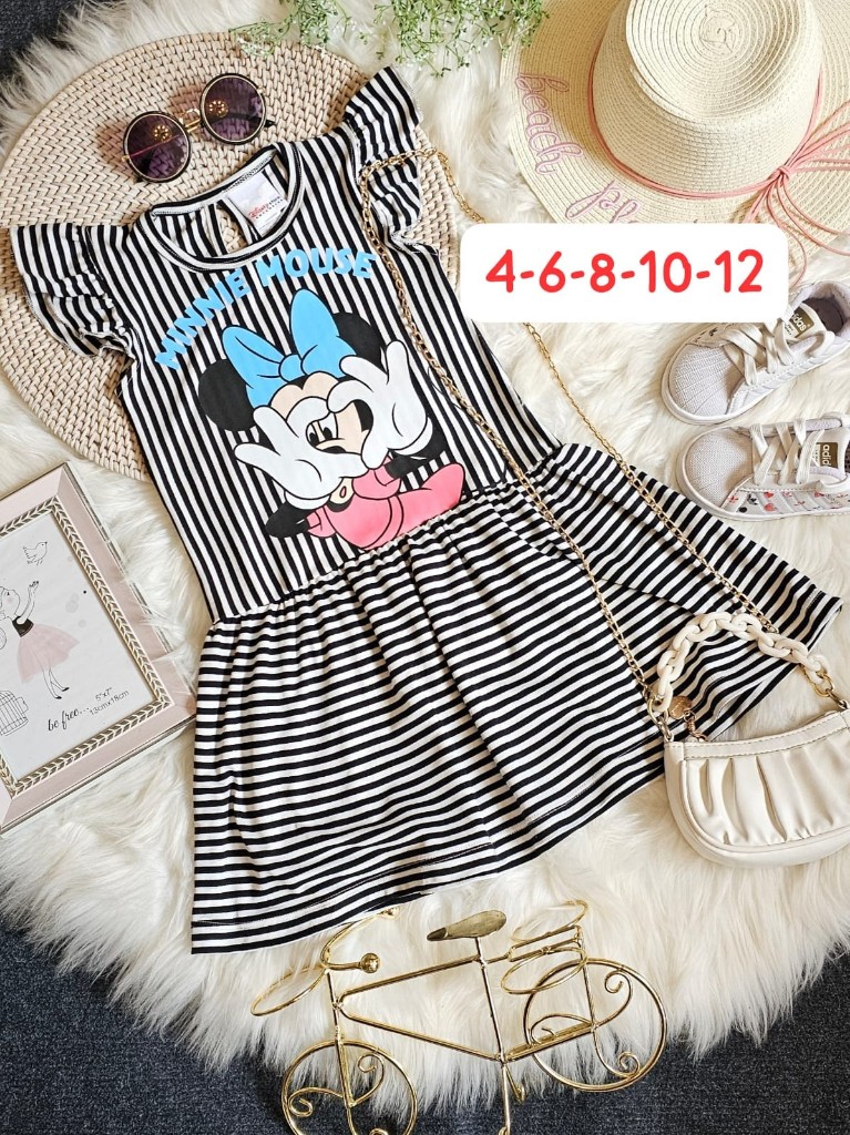 Vestido Minnie rayas