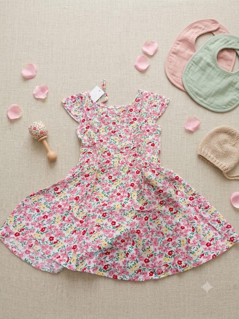 Vestido floral rosado