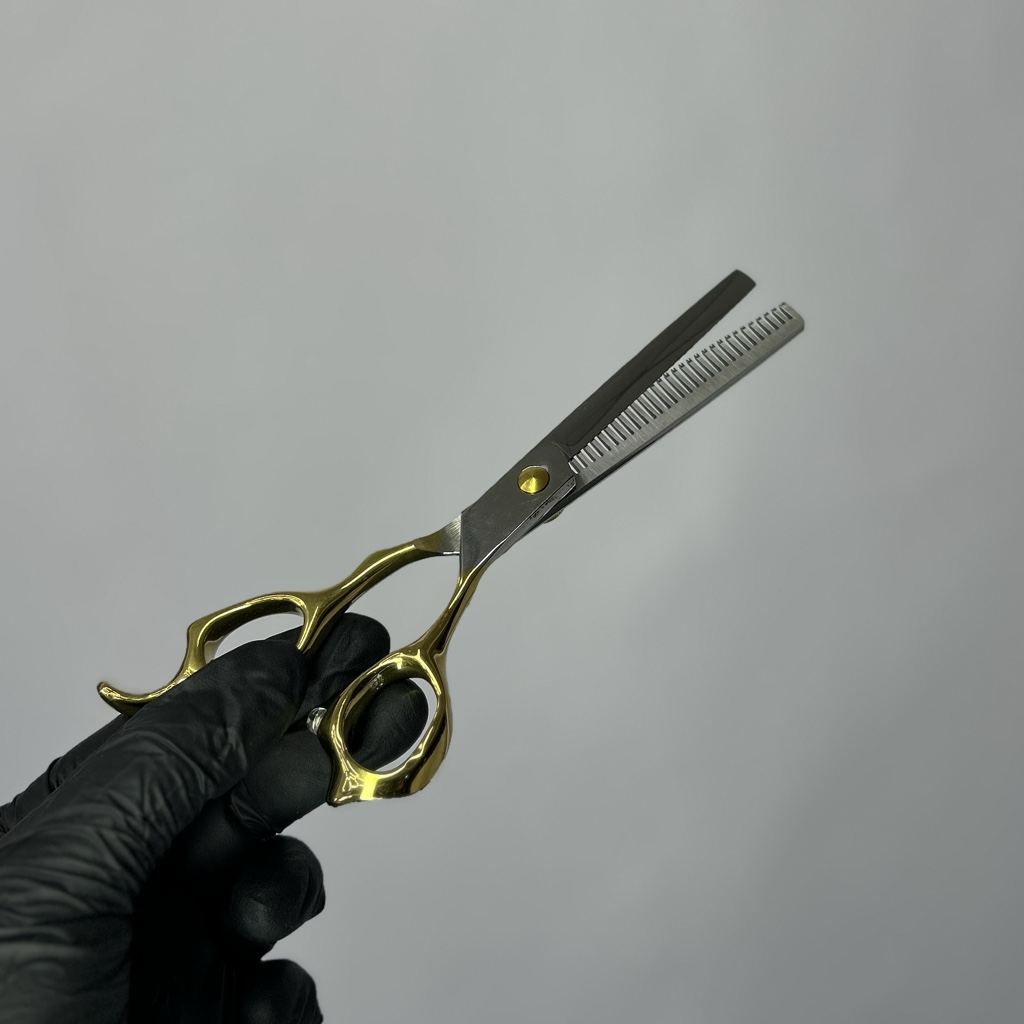COMBO TIJERA DE CORTE Y PULIR - DORADO