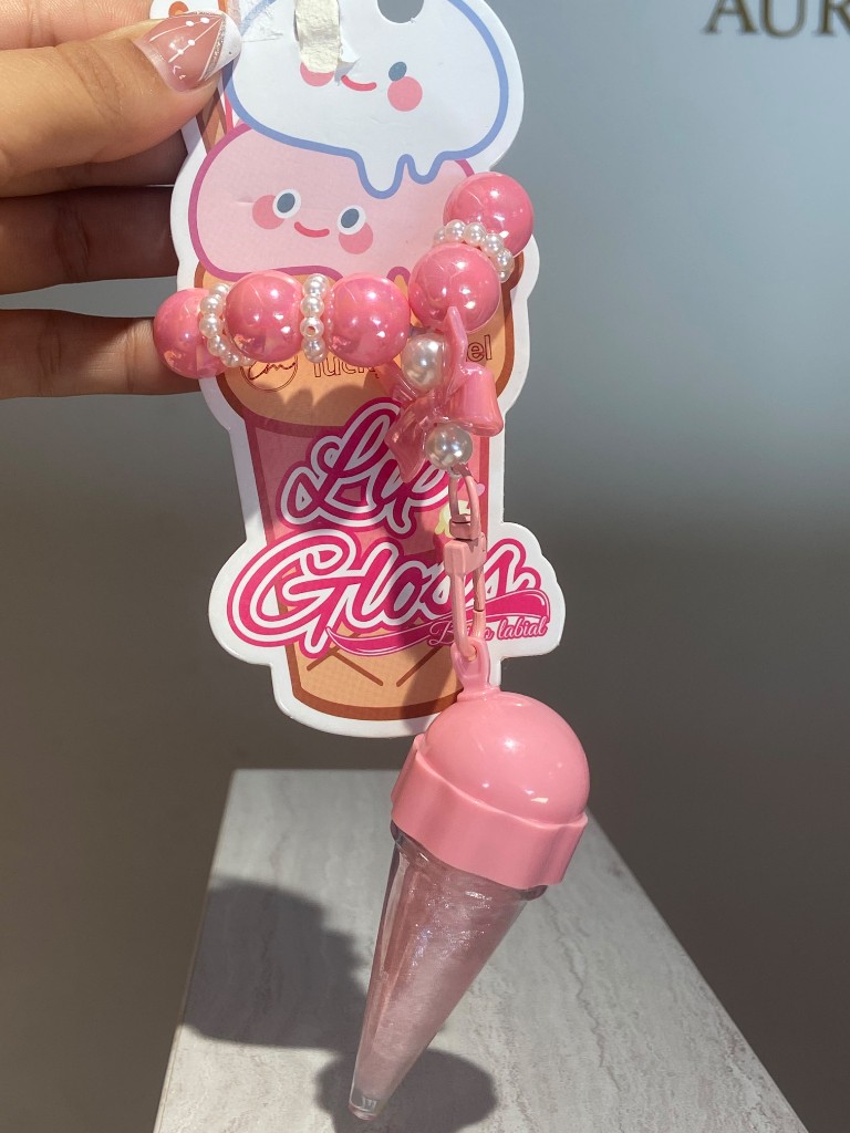 Lip gloss brillante llavero cono