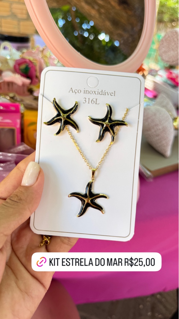 Conjunto estrela do mar dourado