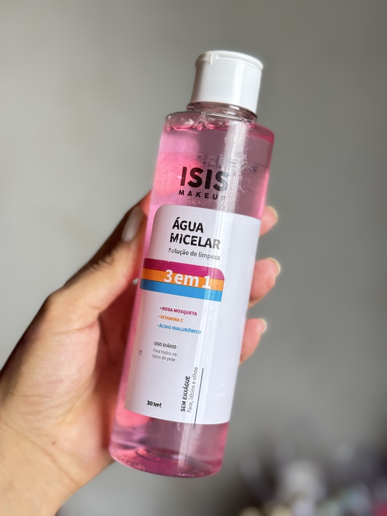 Isis Água Micelar 3 em 1 rosa