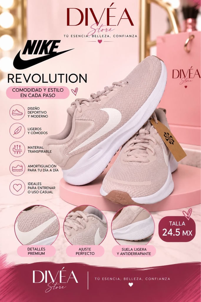 Nike Revolution rosa #24.5