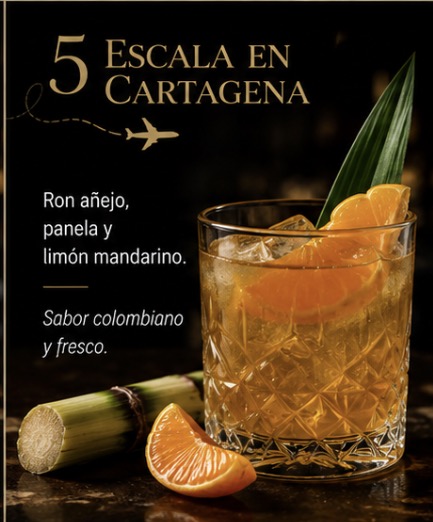 Escala en Cartagena cóctel