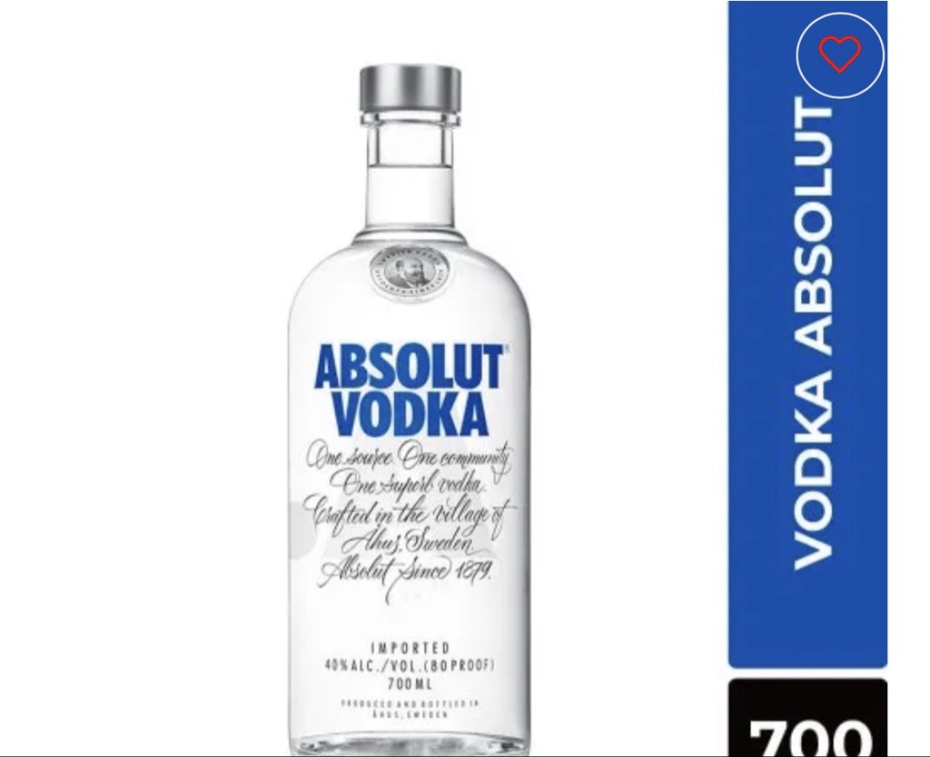Vodka Absolut 700ml