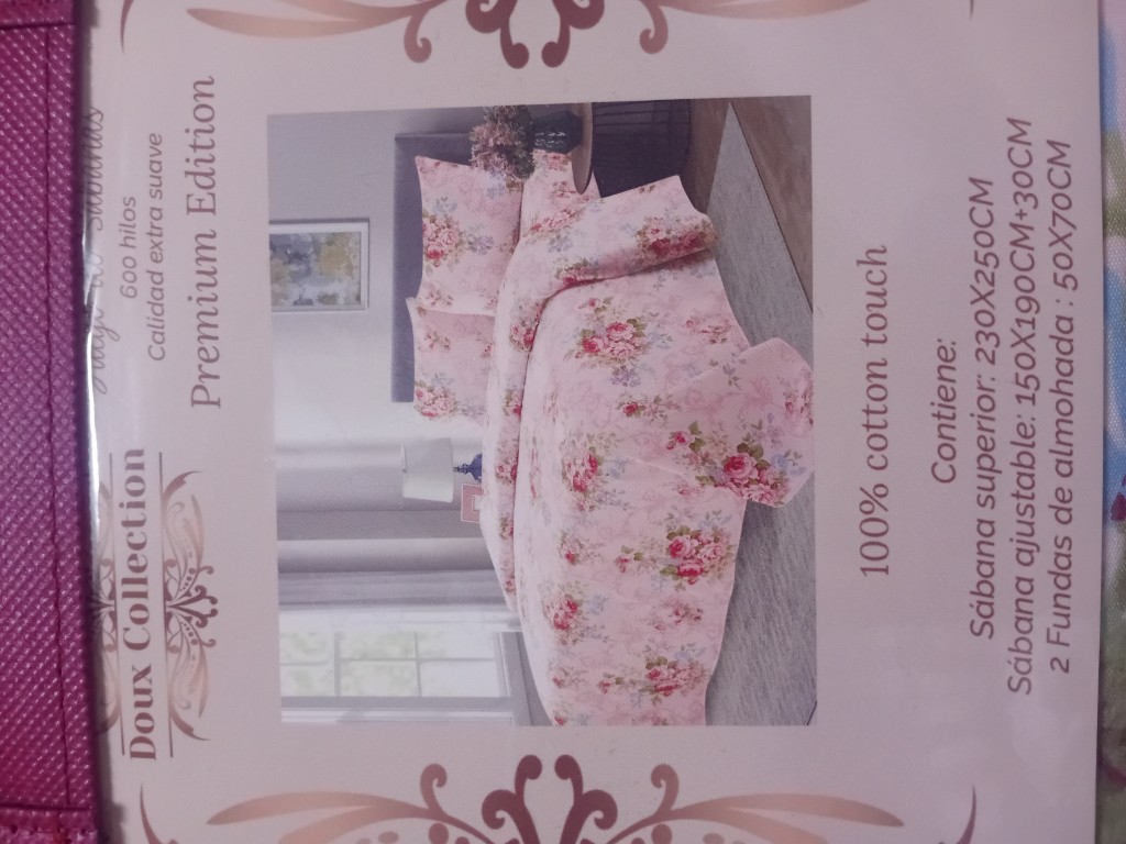 Doux Collection floral premium juego de sábanas 2 1/2 plazas