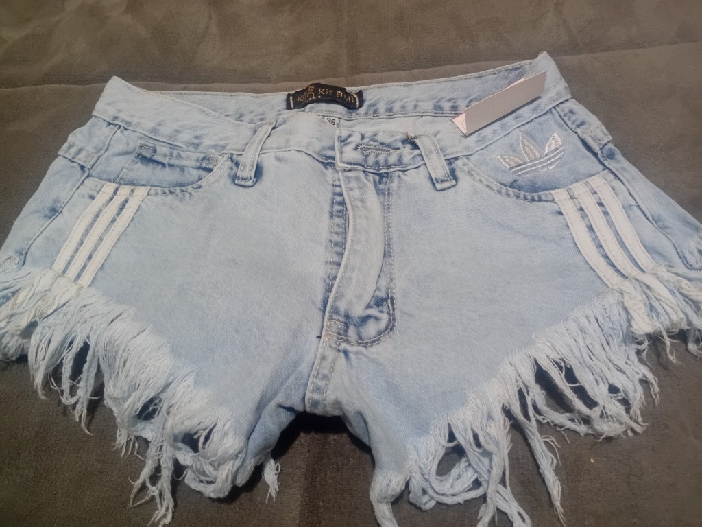 Adidas short de jean celeste