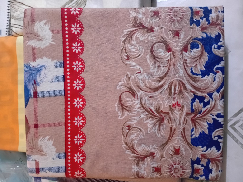 Sabanas estampadas beige 1 plaza