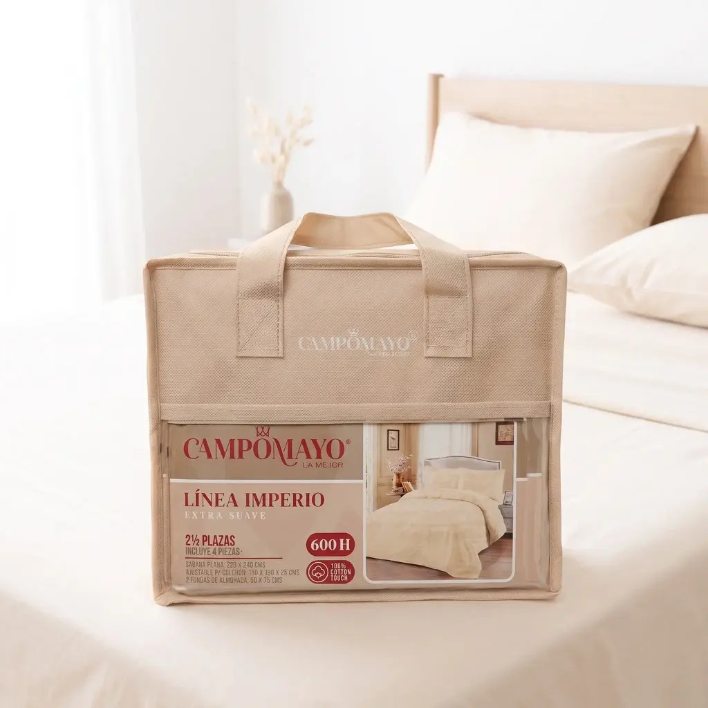Campomayo Linea Imperio sabanas beige 2 1/2 plazas