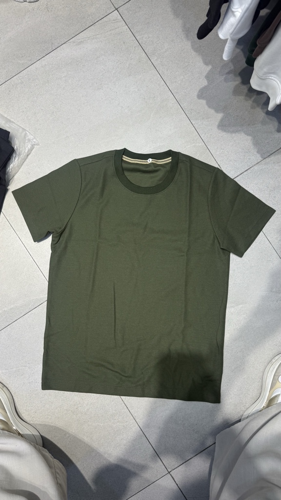 ZOEMAN Camiseta regular  cuello redondo  tejido waffle
