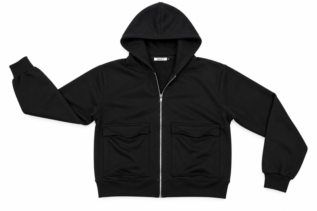 Qhawary Shompa boxy fit con cierre  French terry
