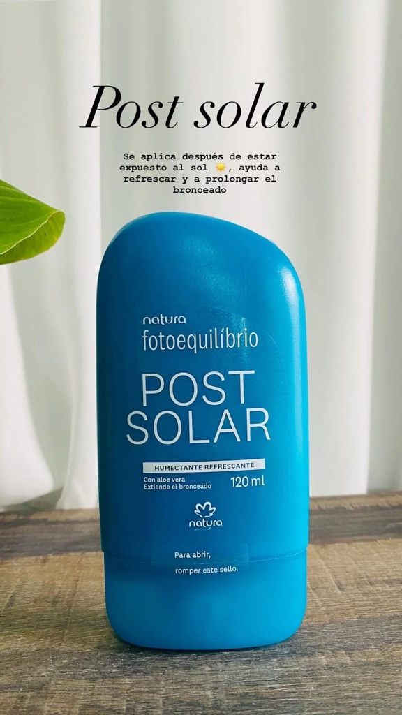 Post solar  de natura protector solar