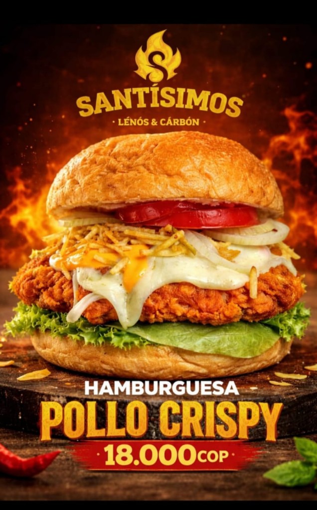 Hamburguesa pollo crispy