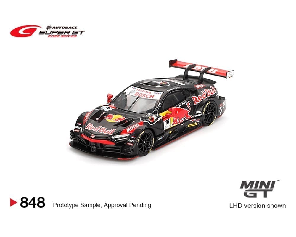 Mini GT 1:64 Japan Exclusive Honda NSX-GT “Type S” GT500 #16 “Red Bull MOTUL MUGEN NSX-GT” TEAM Red Bull MUGEN 2022 SUPER GT Series