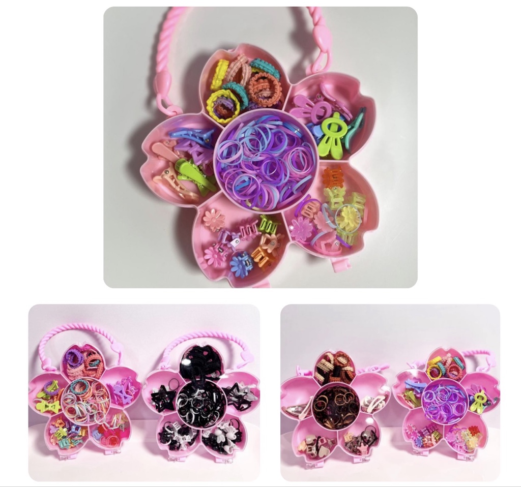 Set grande para cabello niña bolsito