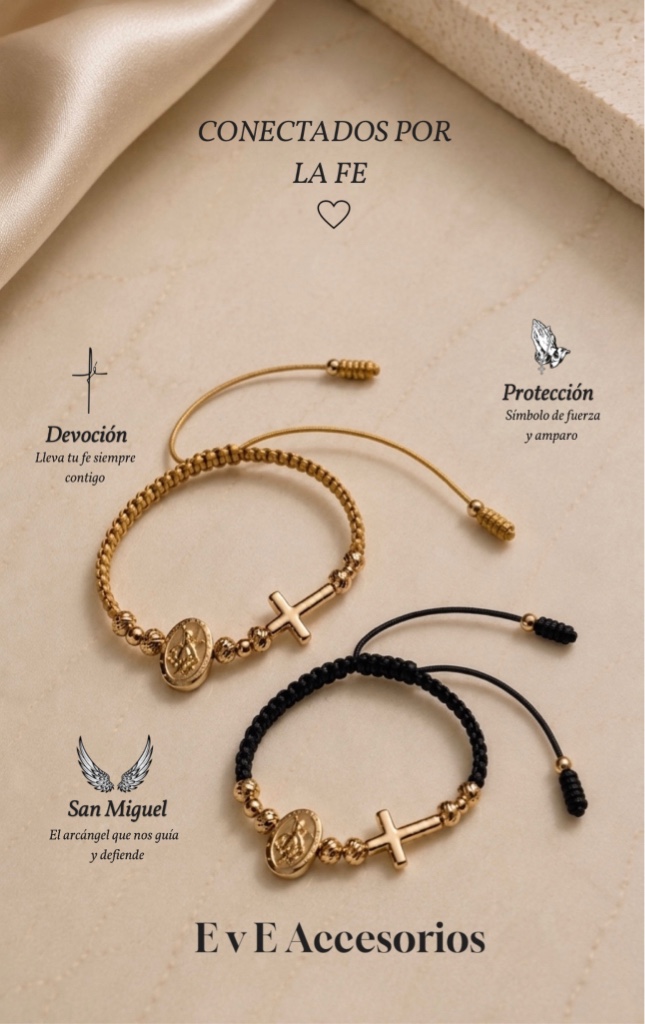 pulsera San Miguel oro laminado 18k