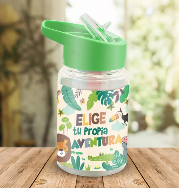 Botella infantil verde