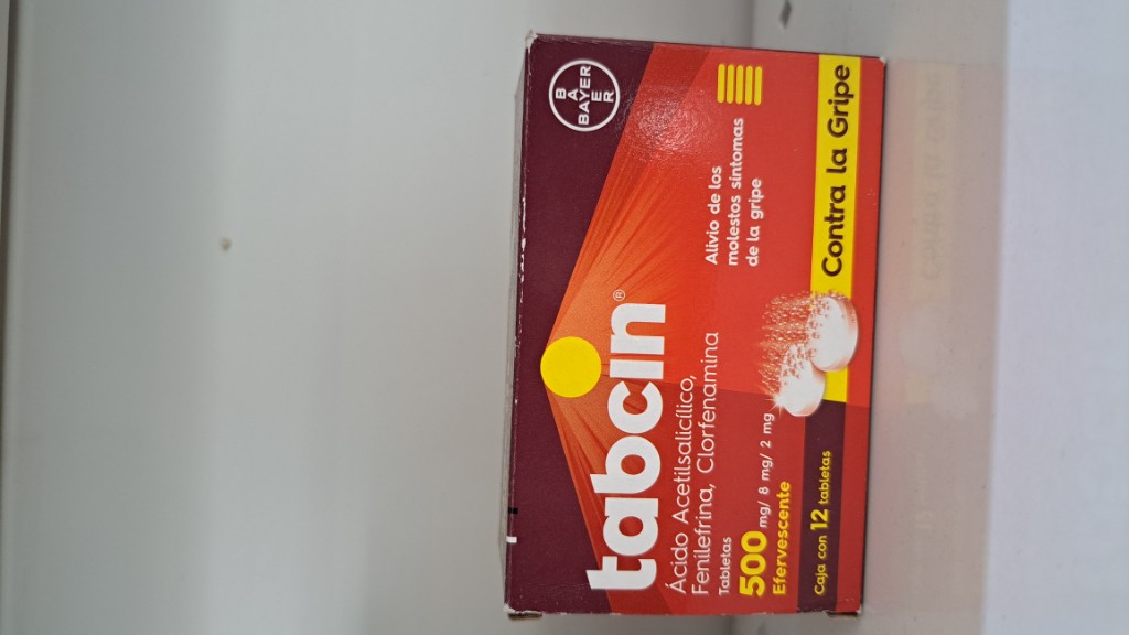 Tabcin efervescente 500mg c/12tabs