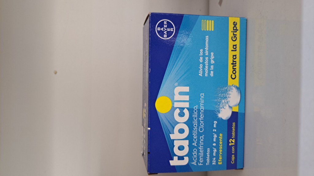 Tabcin efervescente 324mg c/12tabs