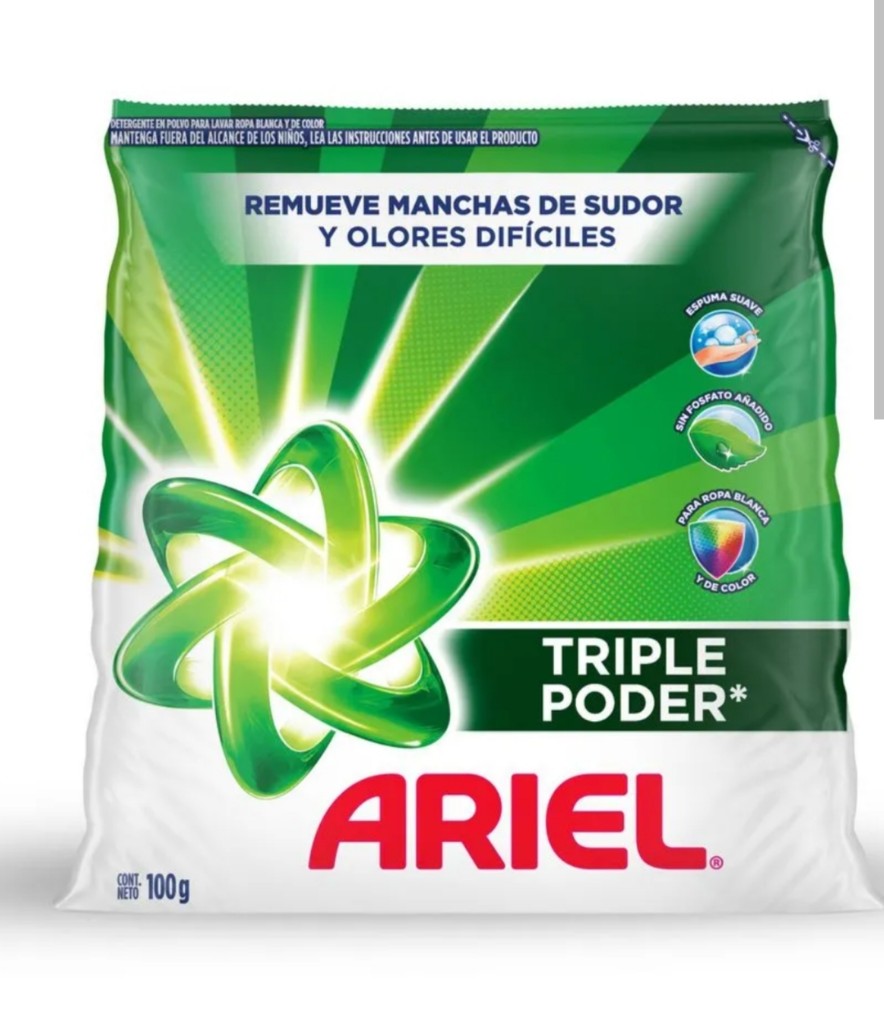 JABON EN POLVO ARIEL 100 GR