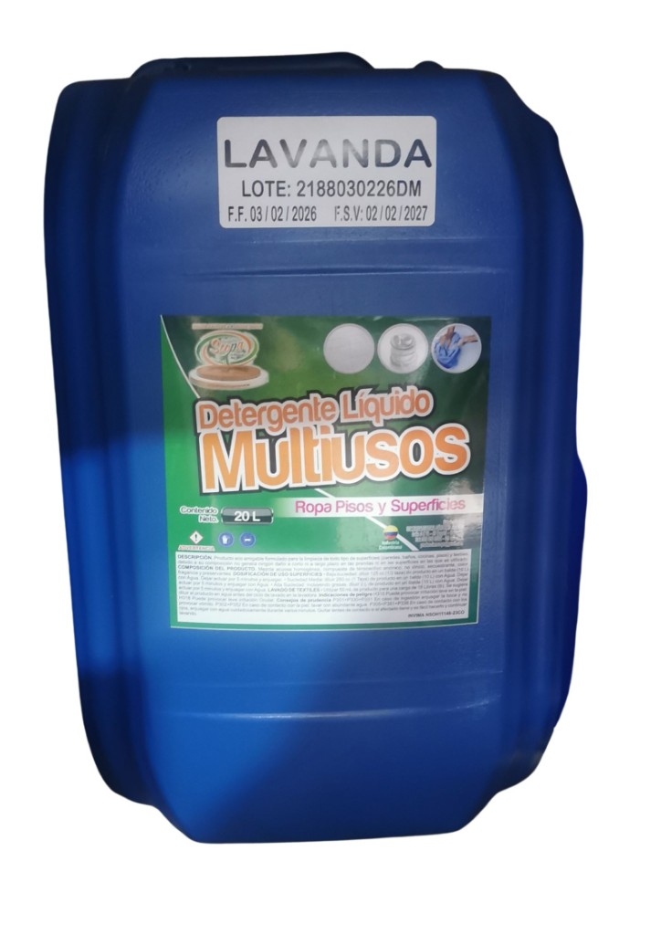 DETERGENTE MULTIUSOS 20 LT LAVANDA O FLORAL