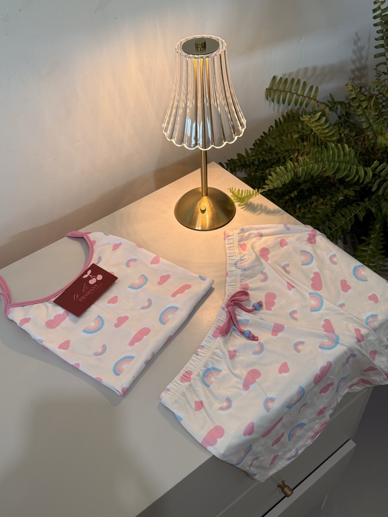 Pijama alcinha arco íris