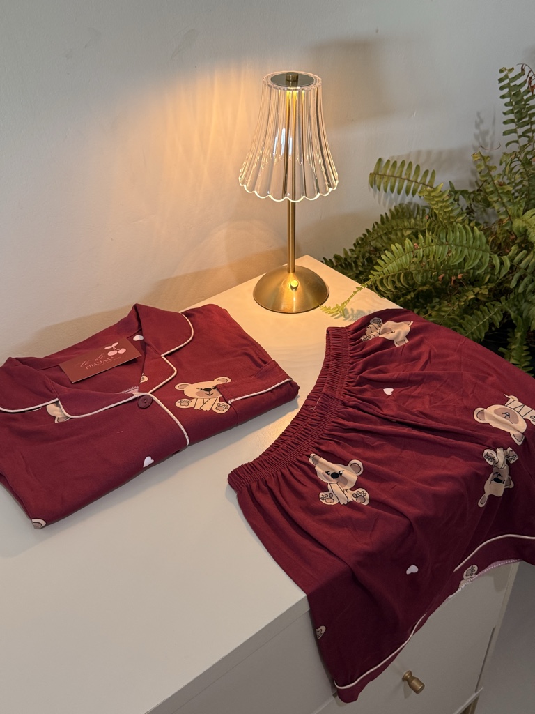 Pijama americano Marsala