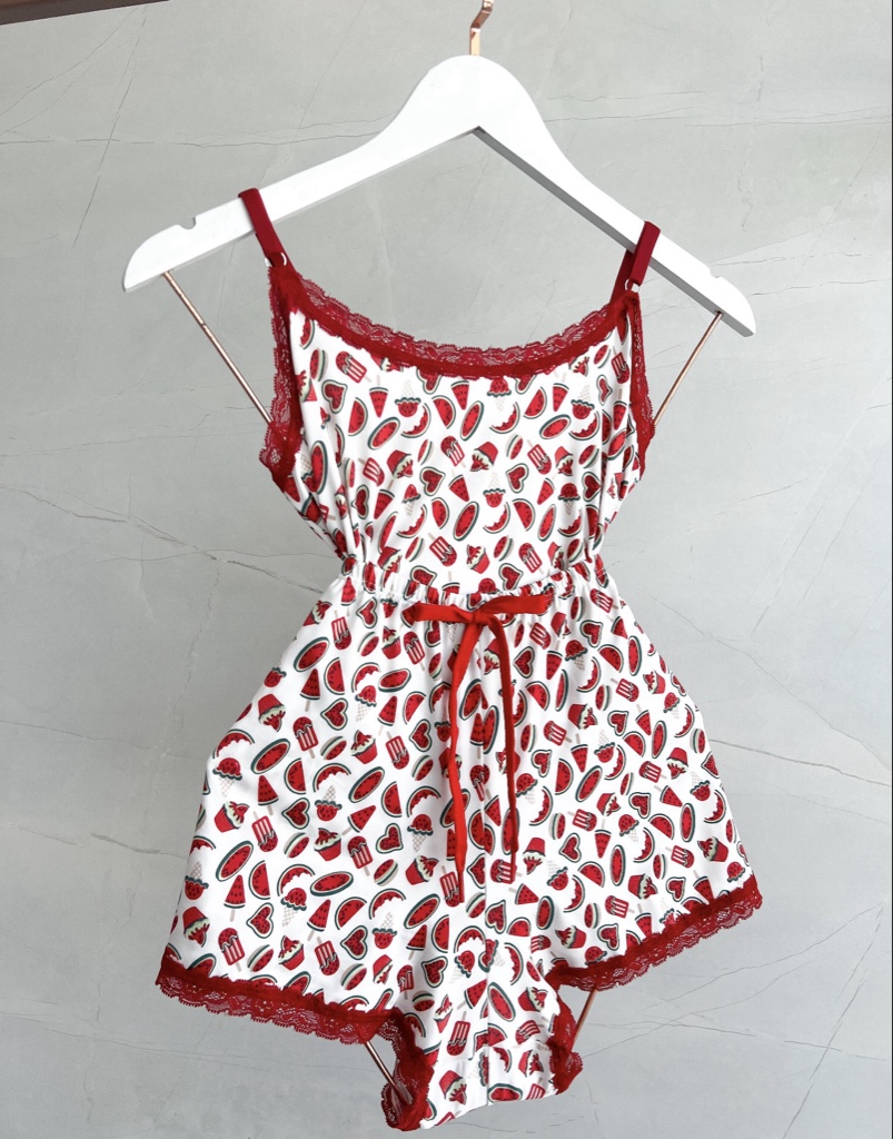 Pijama verão melancia P M G