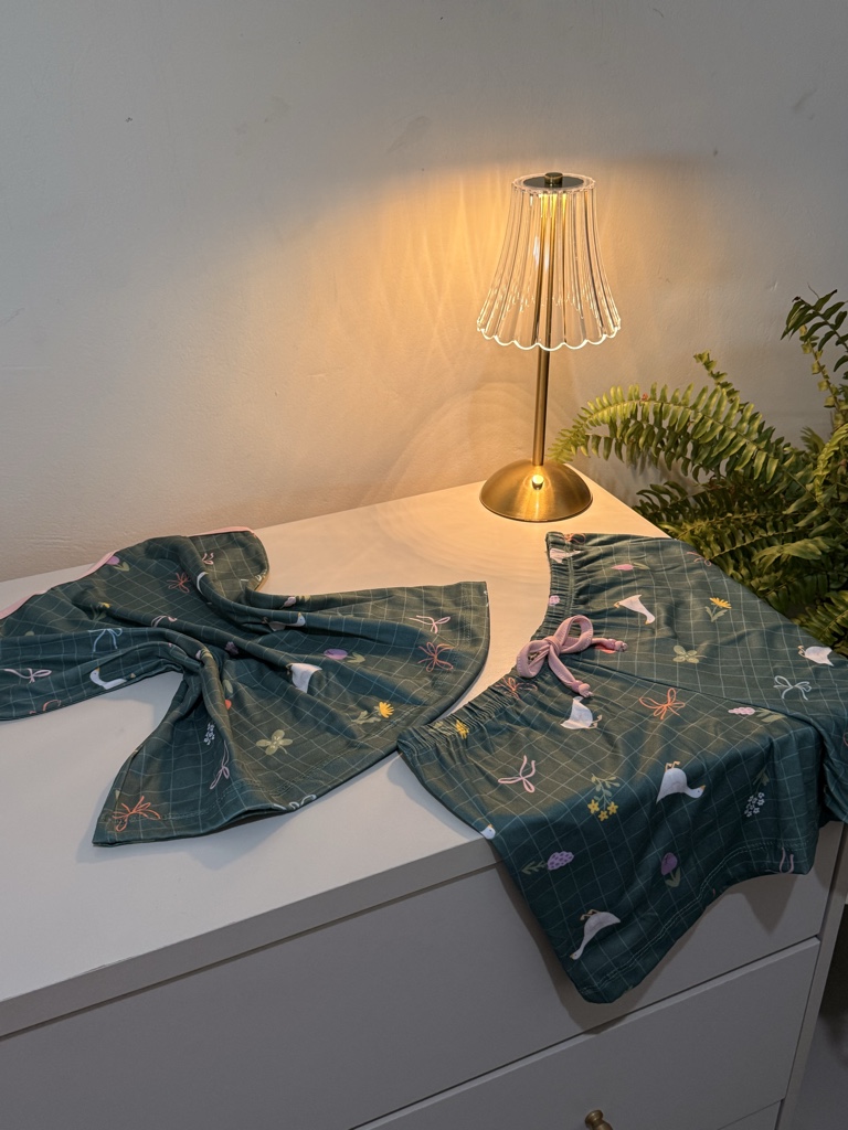 Pijama alcinha verde floresta