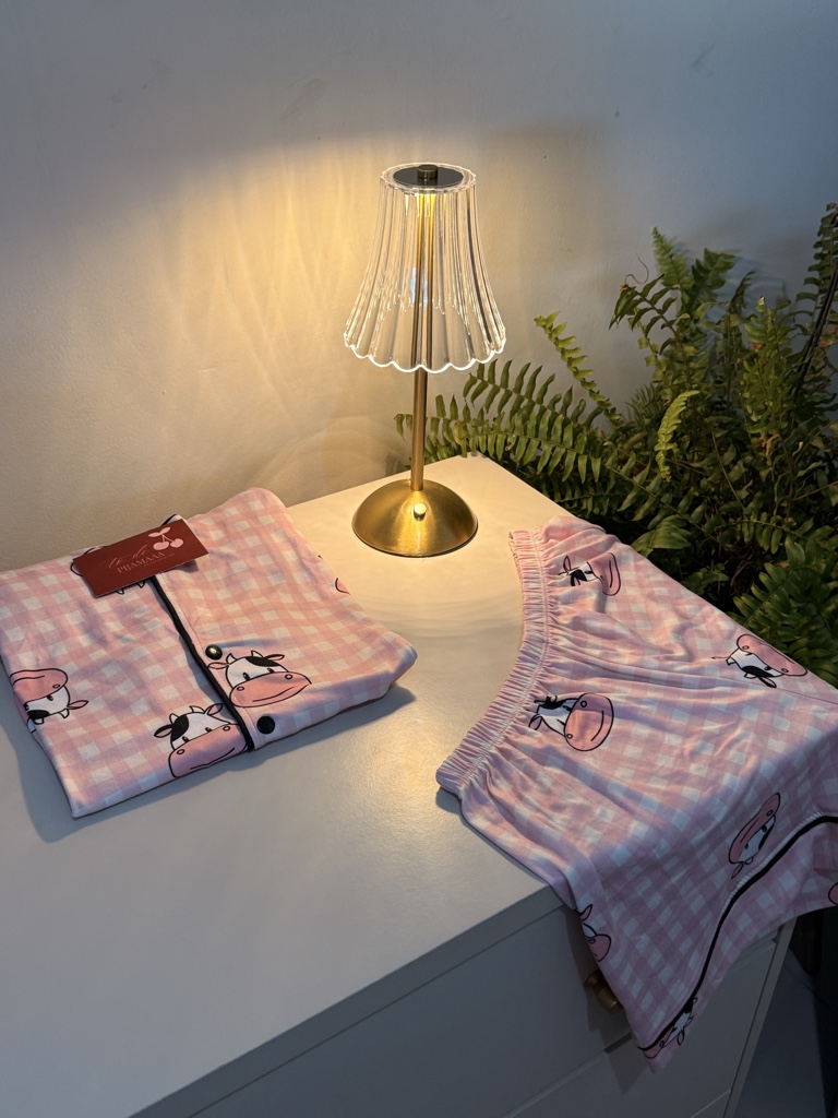 Pijama rosa vaquinha