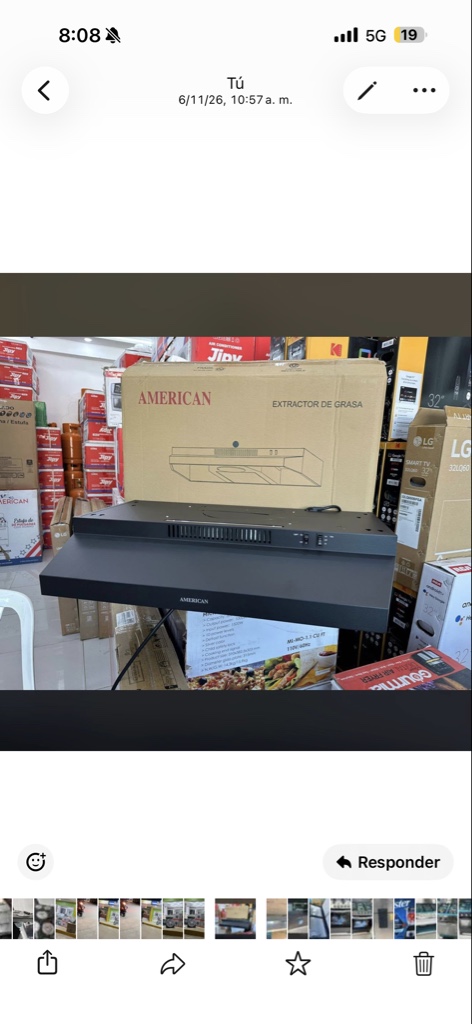 Extractor de grasa American negro