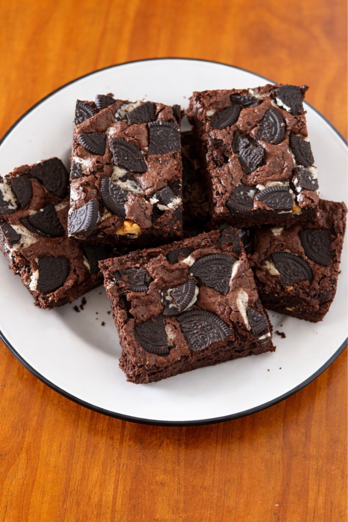 Brownie de chocolate con Oreo