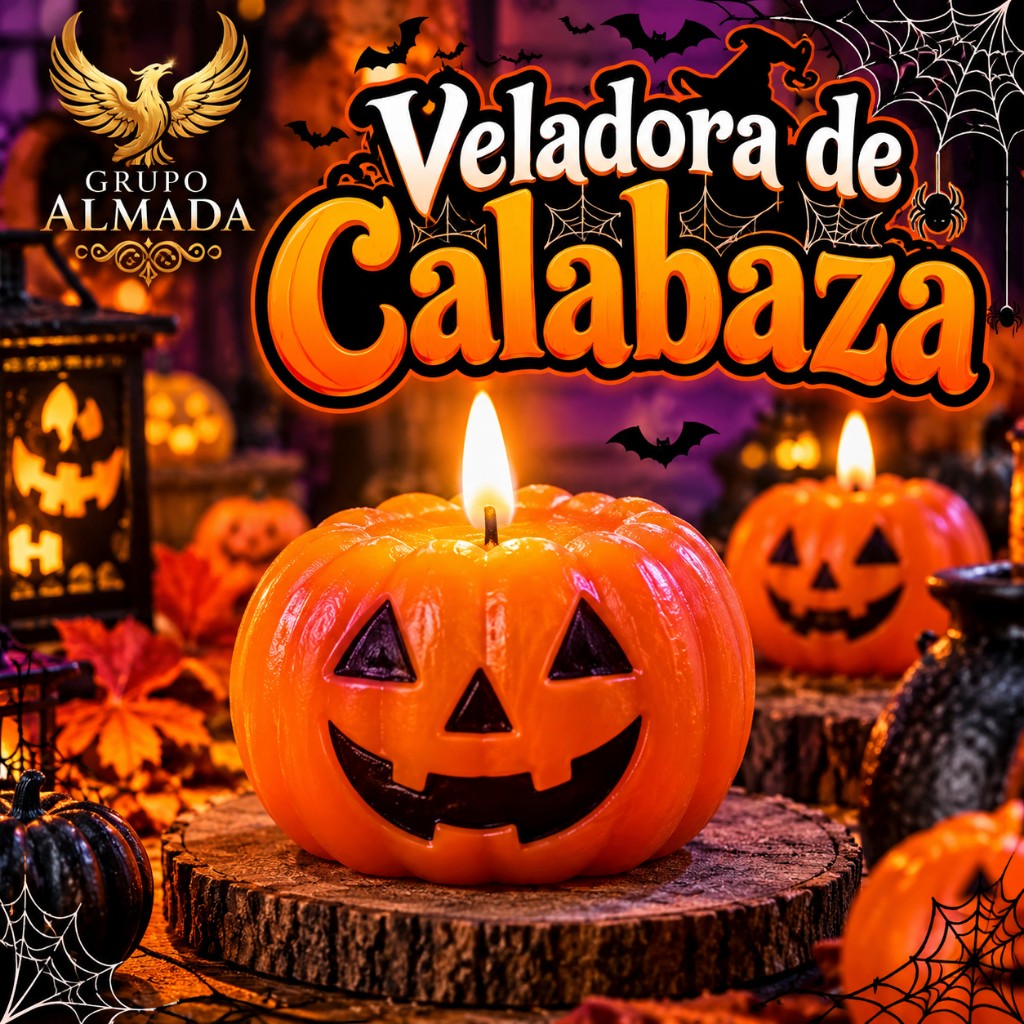 Veladora de Calabaza naranja